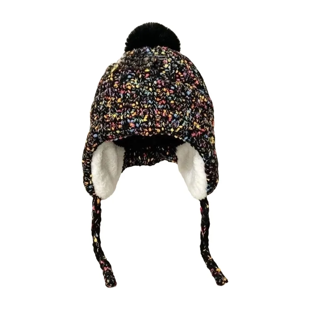 Sweet Warm Knitted Beanies Hat Printed Wool Ear Protection Hat Thickened Windproof Lei Feng Hat Winter