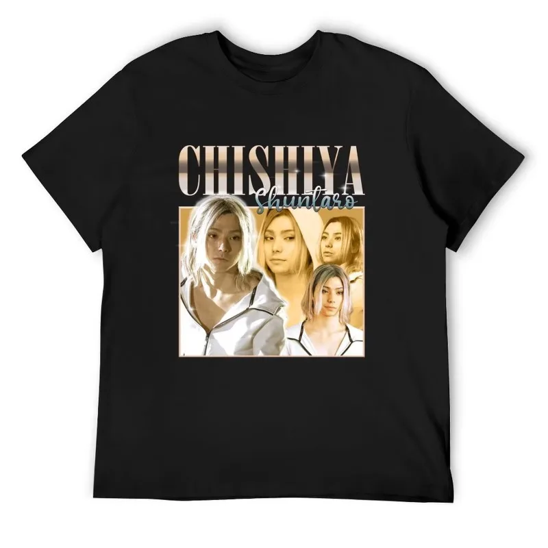 

2025 Chishiya Shuntaro T-Shirt Vintage Clothes New Edition Designer Shirts Men's T-shirt High Quality Tee