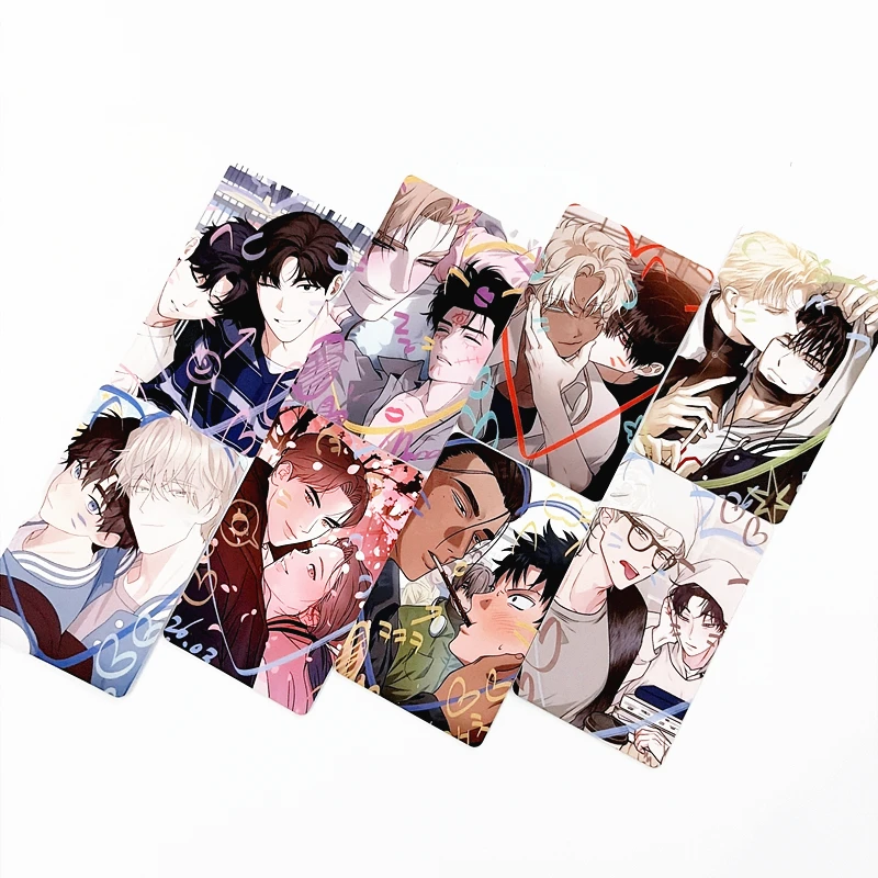 

8PCS Korean BL Manhwa Mixed Characters Photocards Comic Characters Lomo Cards for Fans Collection & Gift