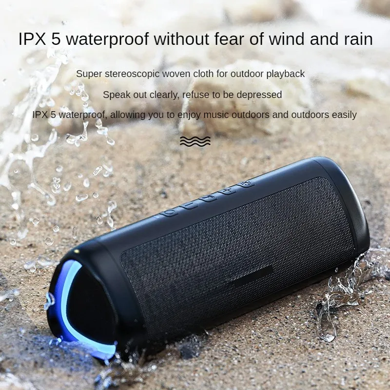 Cyboris C27 Bluetooth Speaker With Dazzling LED Lights Portable 3D Surround Sound TWS Waterproof Bluetooth 5.3 HD Call Speaker