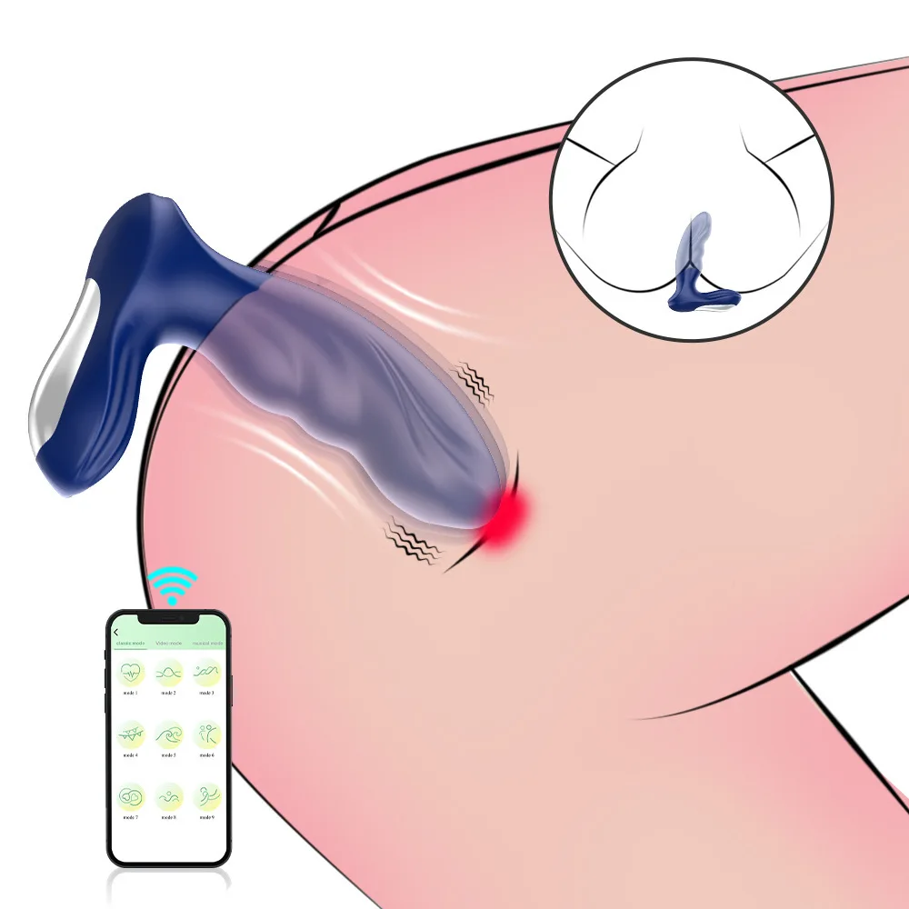 Adult Products APP  Fast Shipping Double Shock Vestibular Plug Wireless APP Remote Control Vibration Massage Wand Dual Motor Str