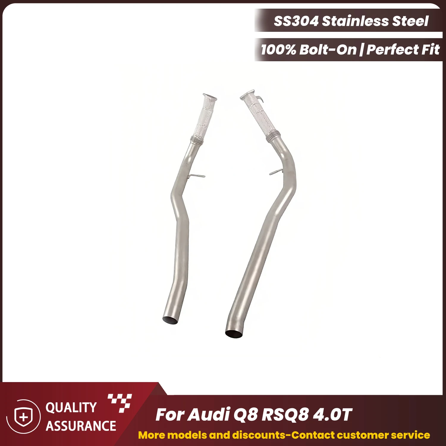 

ECCF Sports Resonant tube For Audi Q8 RSQ8 4.0T Aggressive Exhaust Sound High Flow Performance Upgrade