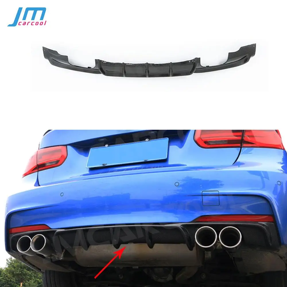 

Carbon Look Rear Bumper Lip Diffuser Spoiler Car Accessorise for BMW F30 F35 320i 328i M-sport 2012-2018 Fins Shark Style Guard