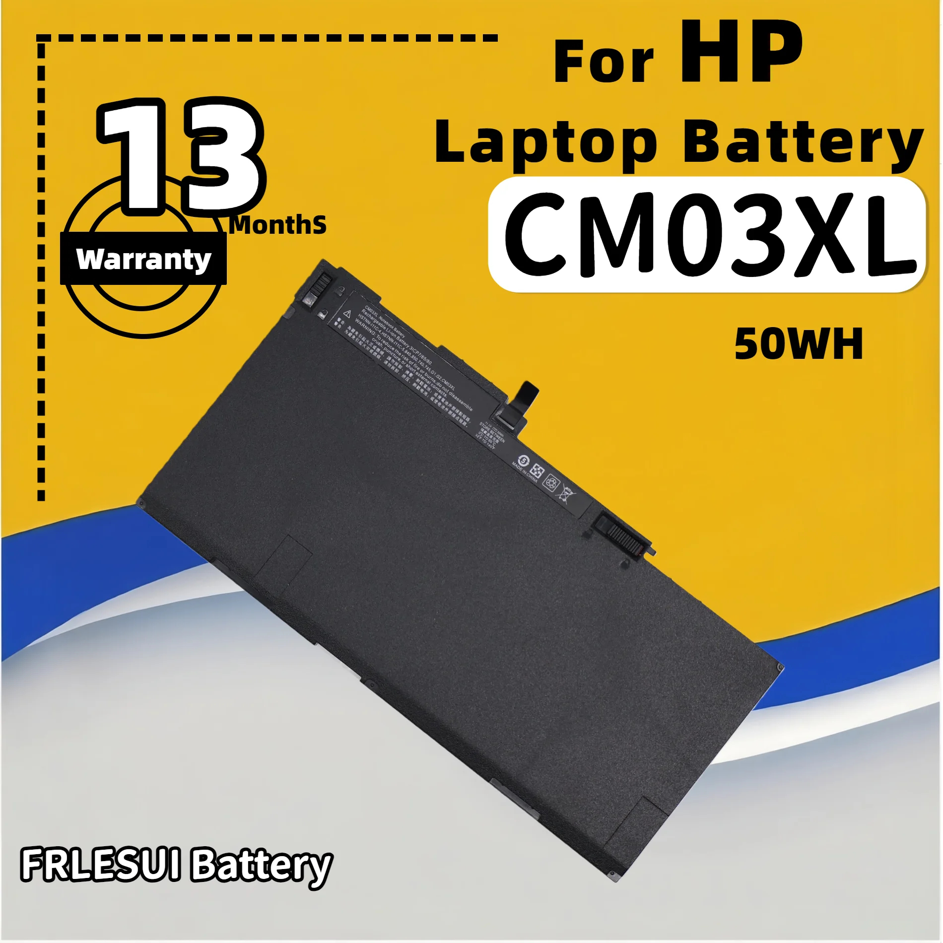 FRLESUI Battery CM03XL for HP EliteBook 840 845 850 740 745 750 G1 G2 Series HSTNN-DB4Q HSTNN-IB4R LB4R E7U24AA 716724-1 CM03