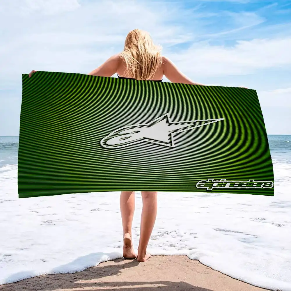 AlpinestarS logo Bath Towel Microfiber Soft Water Absorbing Breathable For Girl Kids Decorative Cartoon Beach Towel