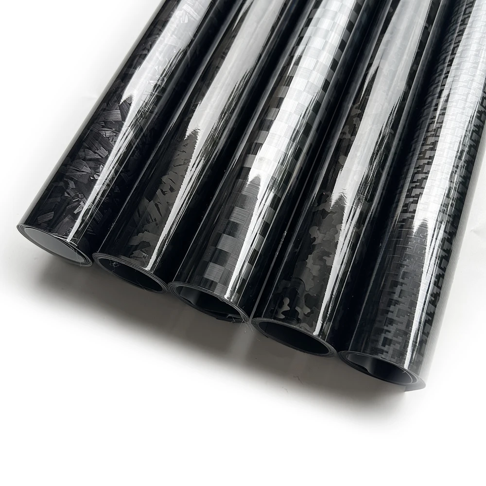 Forged Carbon Fiber Vinyl Wrap Auto Motorcycle Adhesive Vinyl Air Bubble Free Advanced Black Forged Carbon Car Wrapping Film - view 2