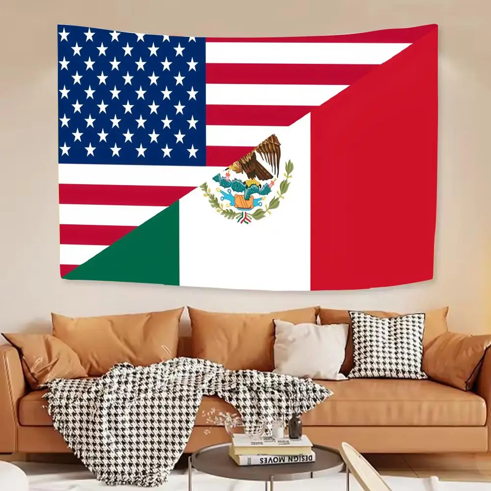 America FASHION Mexico Tapestry House Bedroom Living Bar Garden Microfiber Decoration Background