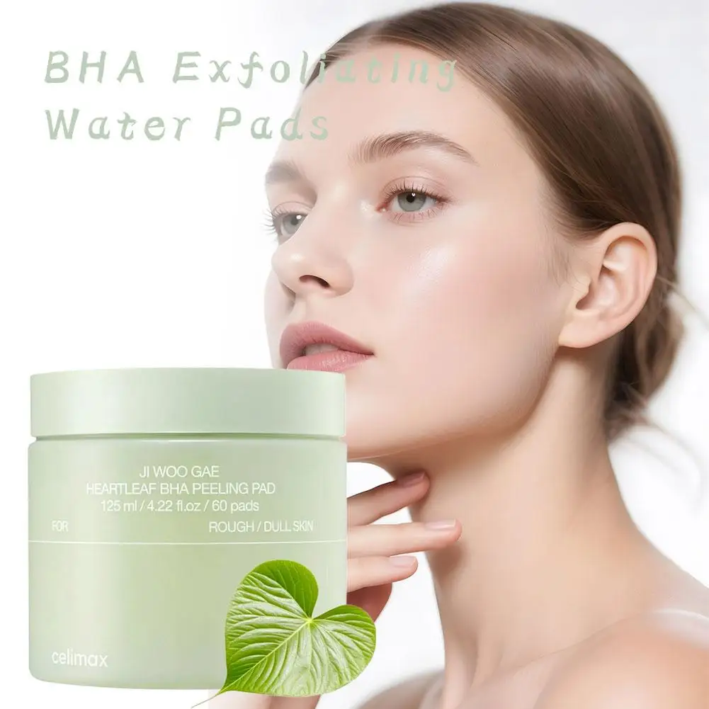 

60pcs Celimax Heartleaf BHA Peeling Pad Natural Plant Essence Pore Care Cleansing Pad Balance Water Oil Soothe Pores Skincare