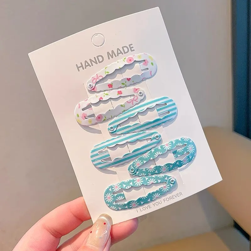 6-Piece Set of Adorable Baby Hair Clips Colorful Wavy Side Clips for Babies Girls' Bangs & Fringe Hairpins Stylish and Versatile