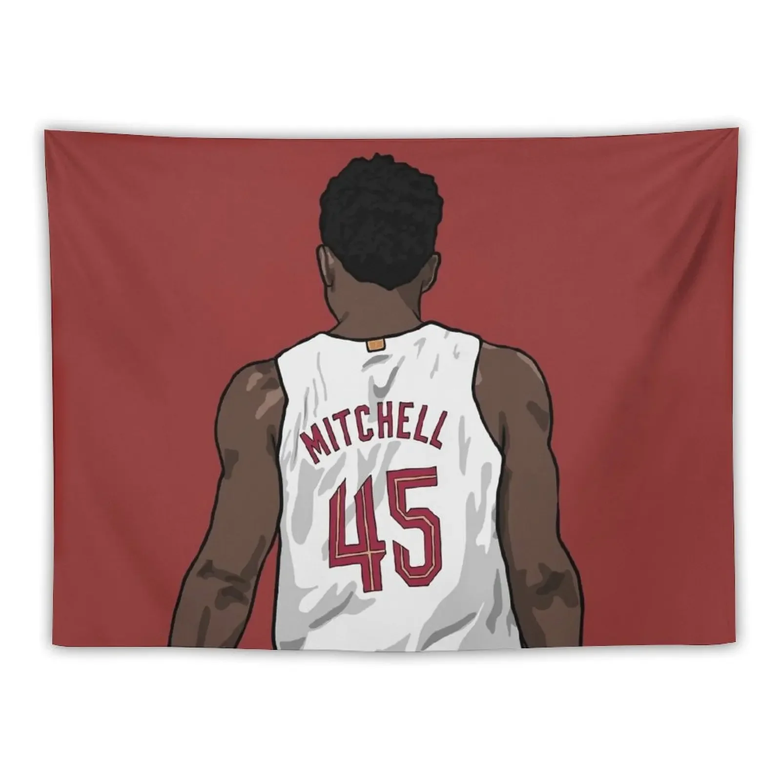 Donovan Mitchell Back-To Tapestry Aesthetic Room Decoration Bedroom Decorations Wall Mural Tapestry