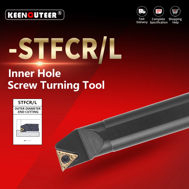 S08K/S10K/S12M/S14N/S16Q/S20R/S25S- STFCR/L 07/11/16 Screw Type Internal Turning Tool Lathe Turning Tool Cutter Bar CNC Cutting