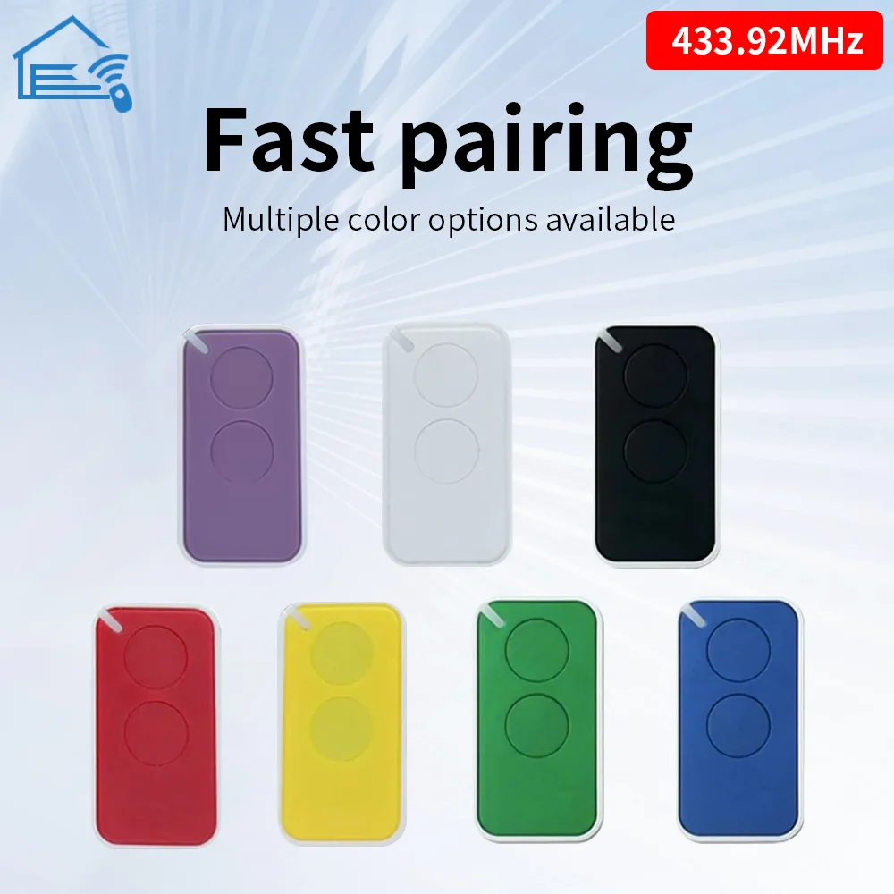 

FLORS FLO2RS FLO4RS FLO2RE FLO4RE ERA ONE INTI O4 ON2 ON4 ON2E ON4E Control remoto para puerta de garaje, 433,92 MHz, código rod