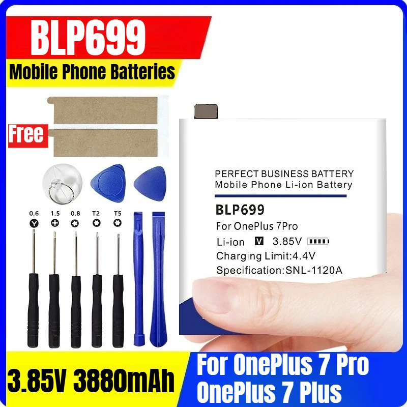 

3.85V 3880mAh BLP699 Mobile Phone Batteries for OnePlus 7 Pro OnePlus 7 Plus