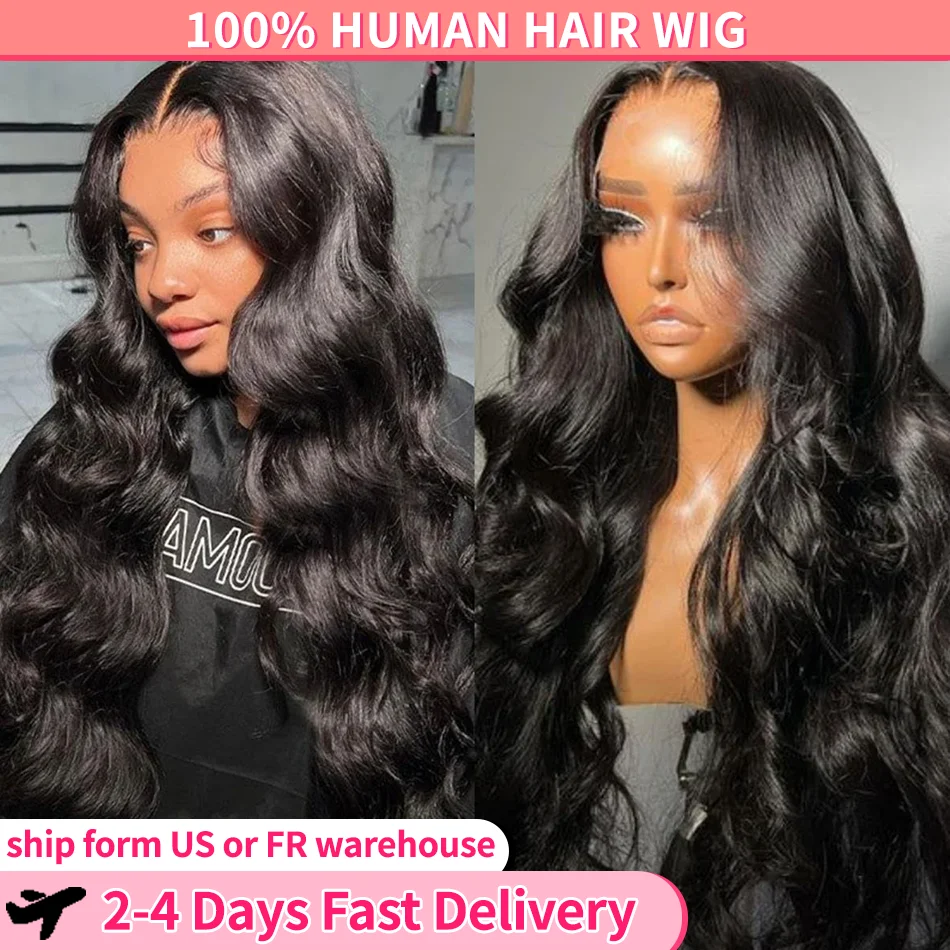 Wigs Lace Frontal Wigs Human Hair Body Wave 13x4 HD Lace Front Wig 4x4 Lace Closure Wig For Women 180 Density Pre Plucked Remy