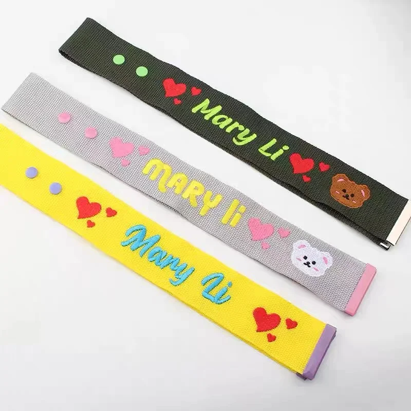 Customized  Embroidered Luggage Tag Strap Can Custom Your Text Name Tag For Suitcase Label Bag Tags Pendant Travel Accessories