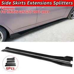 Car Accessories For Infiniti G25 G35 G37 2007-2013 Side Skirt Extension Splitters Body Apron Lip Splitter Winglet Carbon Look