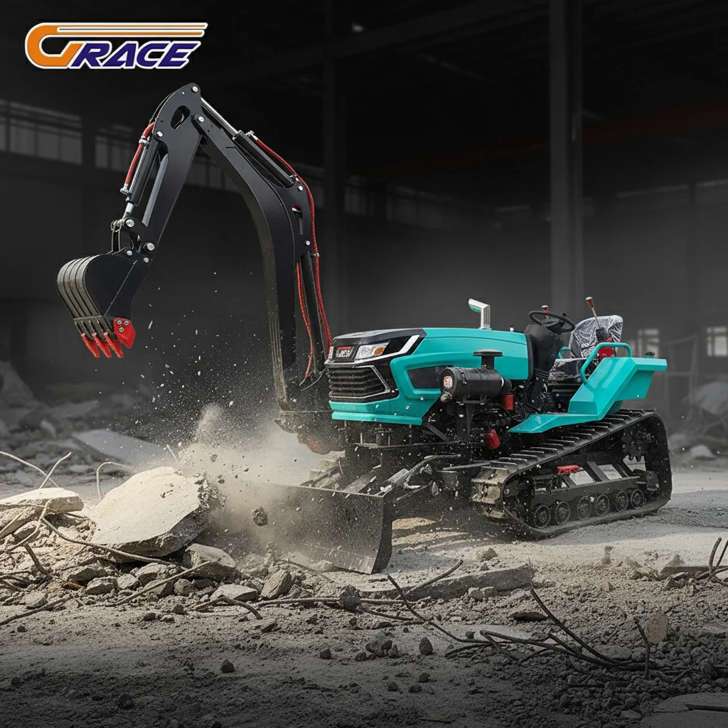New Hot Sale 120HP Crawler Tractor For Sale Professional Use With Crushing Hammer Dozer Blade And Excavator