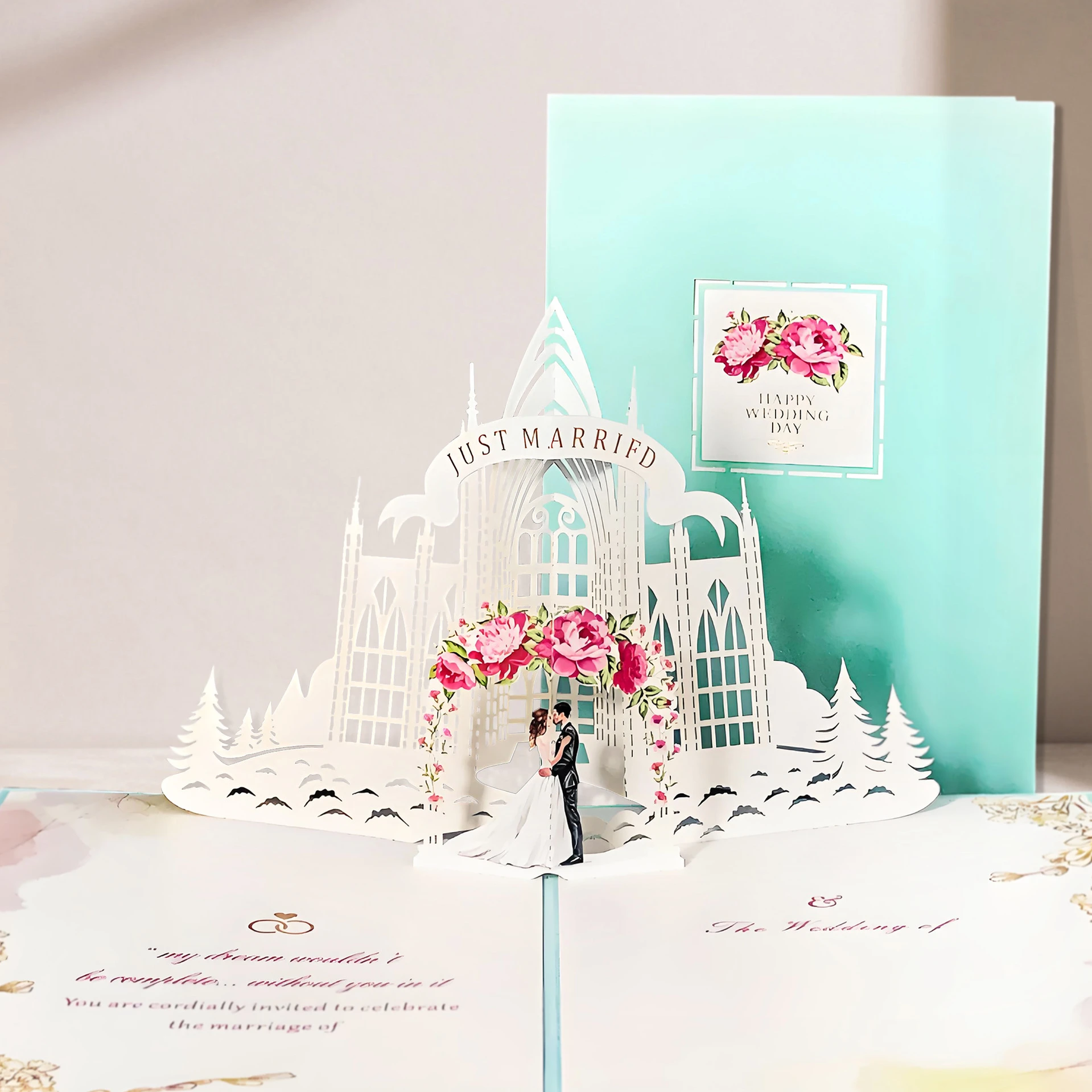 

New 3D Castle Greeting Cards: Wedding Invitations and Holiday Cards