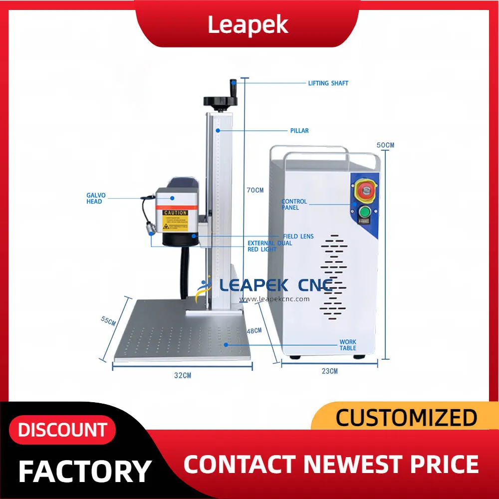 

100W Desktop Fiber Laser Marking Co2 Laser Marking UV Laser Marking Metal Laser Marking Plastic Laser Marking Machine