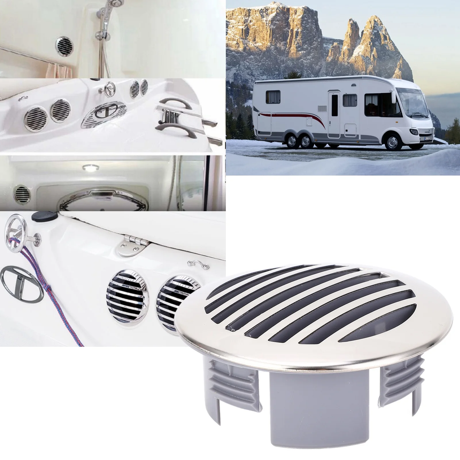 4pcs Boats Airflow Vent Cover 3.5in 316 Stainless Steel High Polished Cap for Yachts RVs