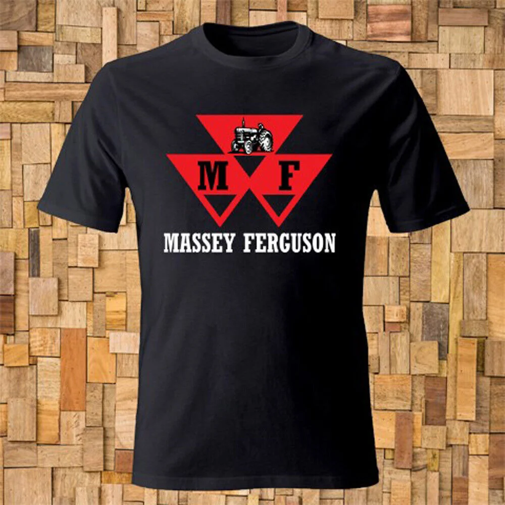 Massey Ferguson Tractor Logo Men's Black T-shirt Size S-5XL