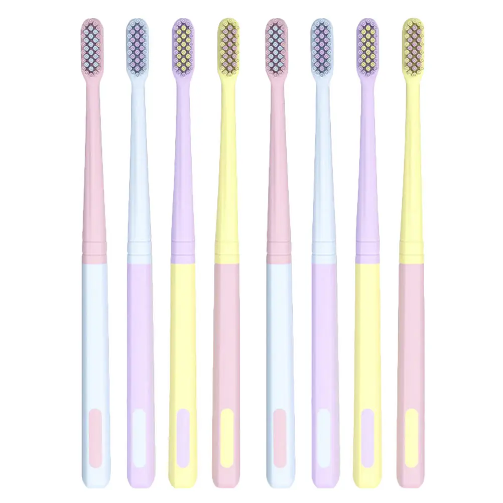8-teilige flexible Zahnbürste, empfindliche Zahnfleischpflege für Erwachsene, Zuhause, Reisen, weiche Borsten, Mundgesundheit, langlebig, tragbar