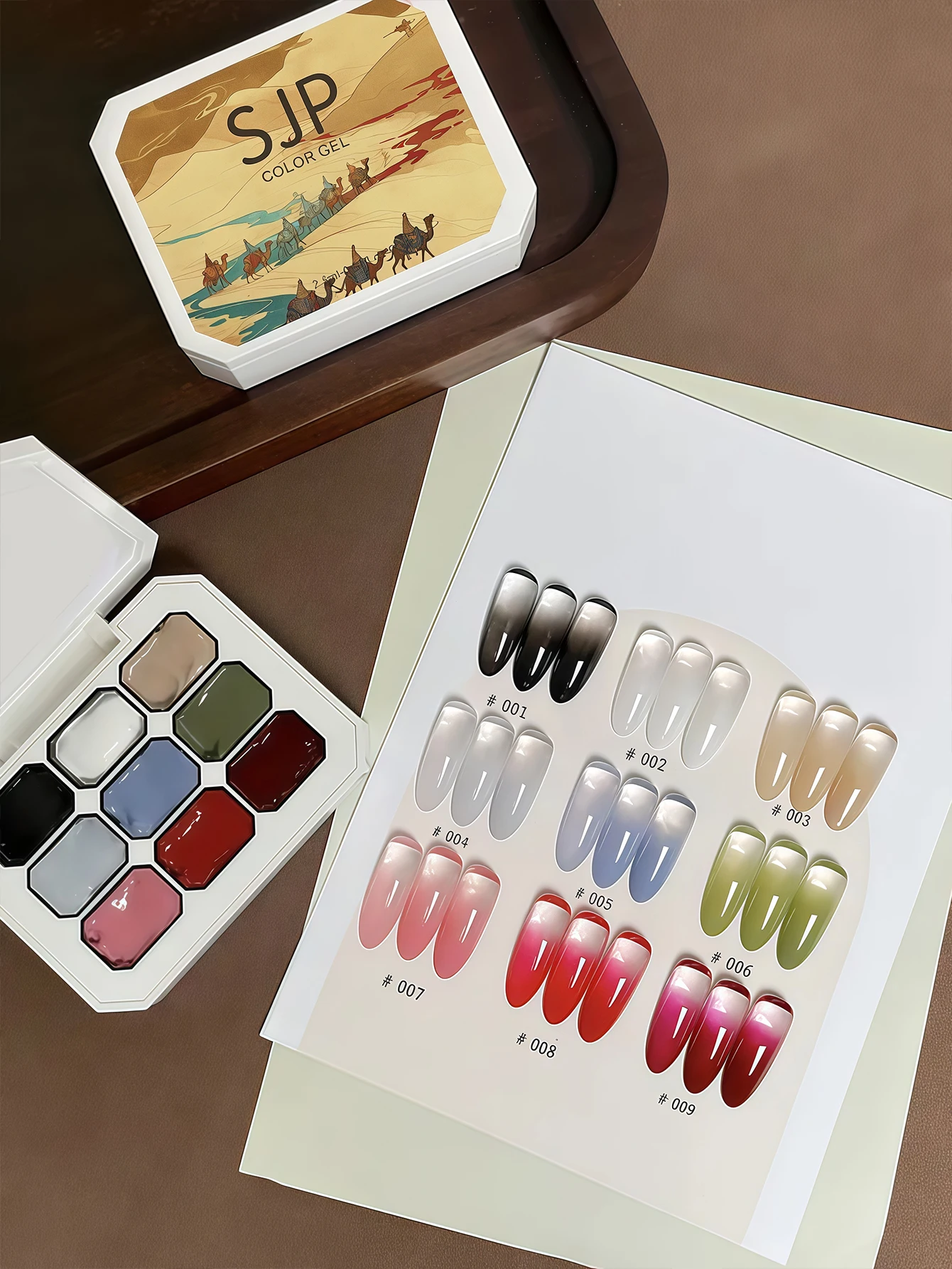 Set manicure, inclusa 9 colori di colla solida, smalto, spugna per unghie + mini clip per artigli, colla per unghie nuovo stile, qualità salone