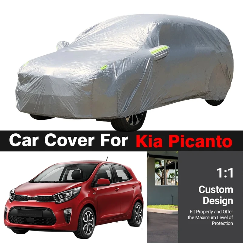 

Автомобильный чехол, уличный анти-УФ-солнцезащитный козырек, снег, дождь, пыленепроницаемый автомобильный чехол для Kia Picanto Morning Eko Taxi Naza Suria