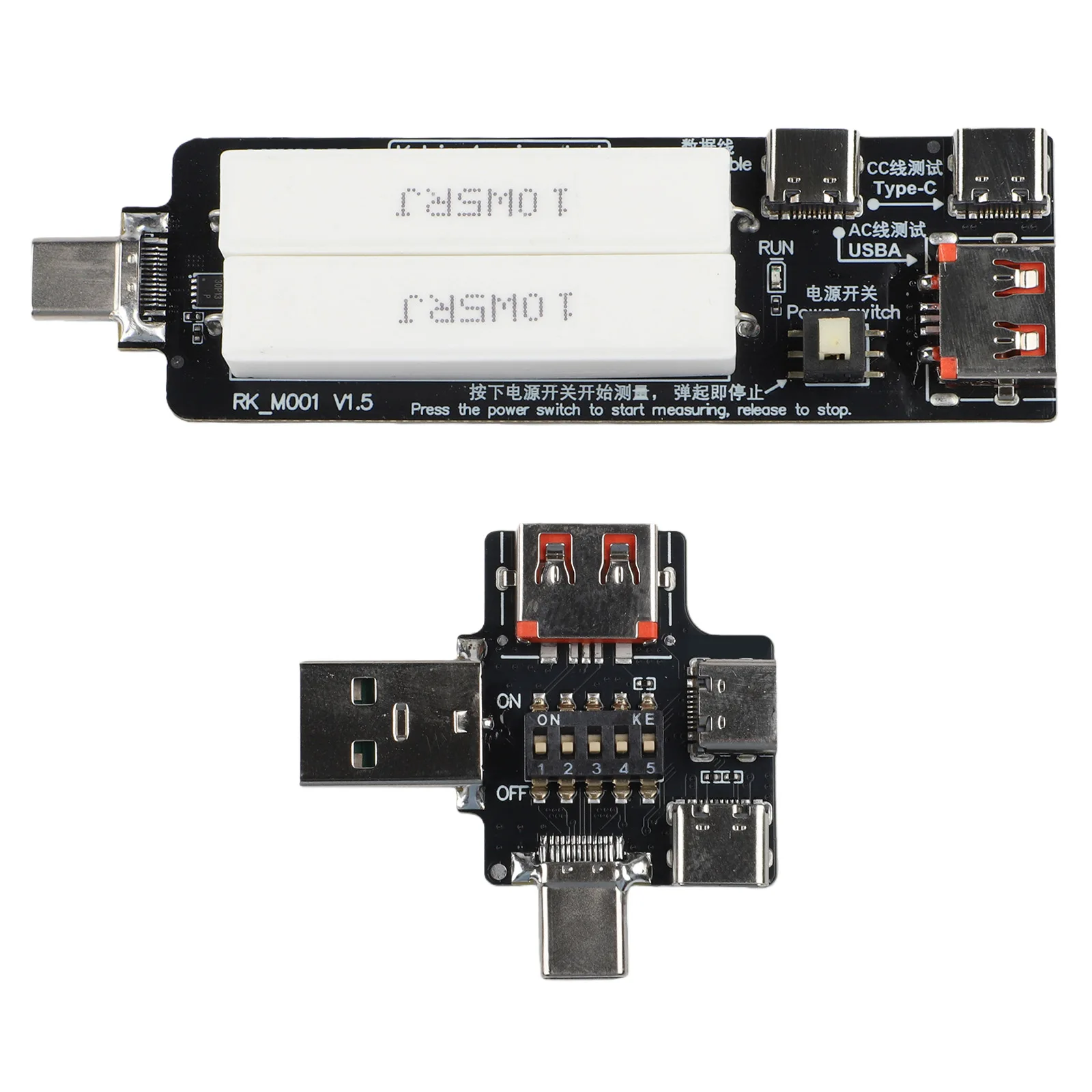Electric Testing Tool As Shown Type-C Power Meter Input Current 2A Required Compact Portable ABS Design Requires Isolation Board