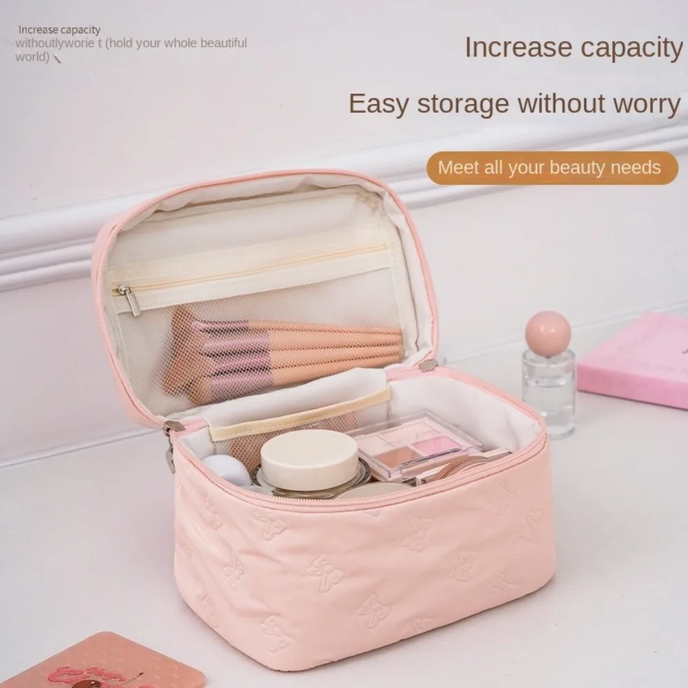 

Portable Large Capacity Women Makeup Bag Waterproof Handheld Travel Washroom Bag Dustproof Square Cosmetics Storage Bag Travel