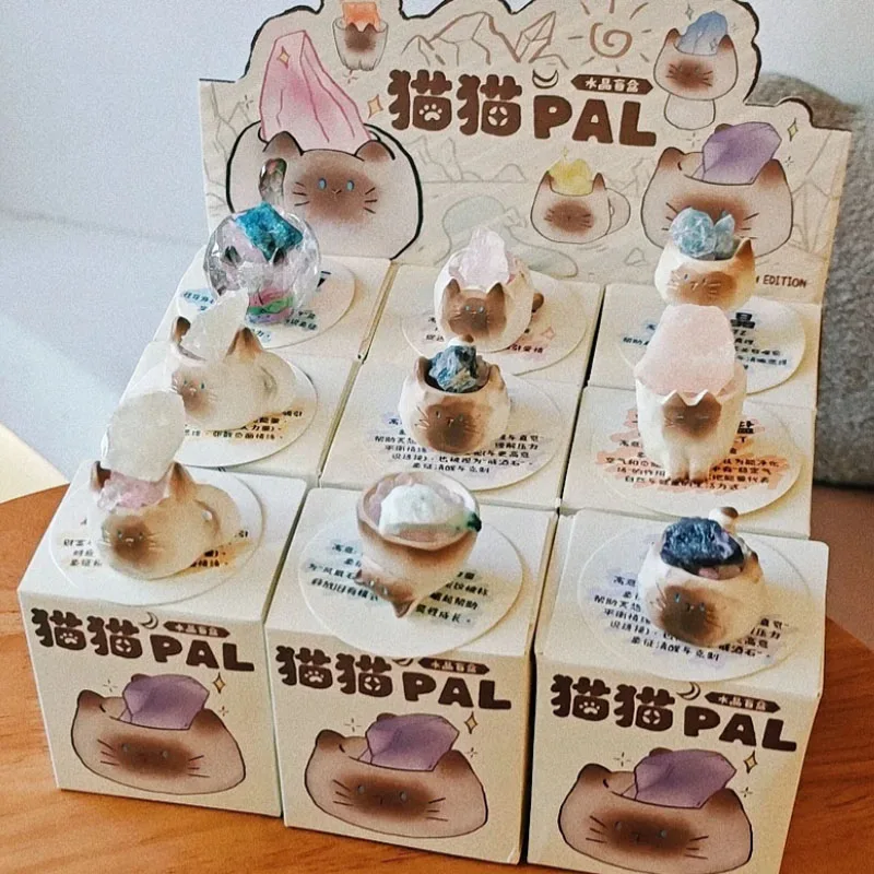 

Кот Пал, креативный дизайн, серия Lucky Crystal, слепая коробка, коллекционная модель, загадочная коробка, настольное украшение, милые подарки для девочек с героями мультфильмов