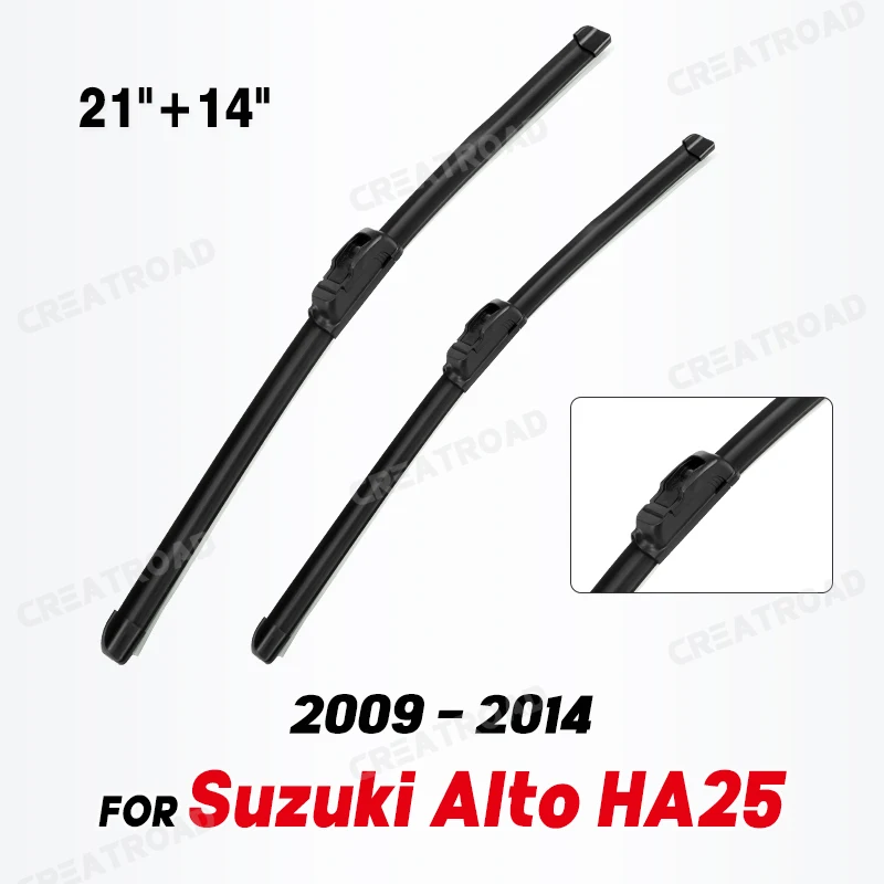 Wiper LHD Front Wiper Blades For Suzuki Alto HA25 2009 - 2014 Windshield Windscreen Window Car Rain Brushes 21\