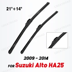 Wiper LHD Front Wiper Blades For Suzuki Alto HA25 2009 - 2014 Windshield Windscreen Window Car Rain Brushes 21