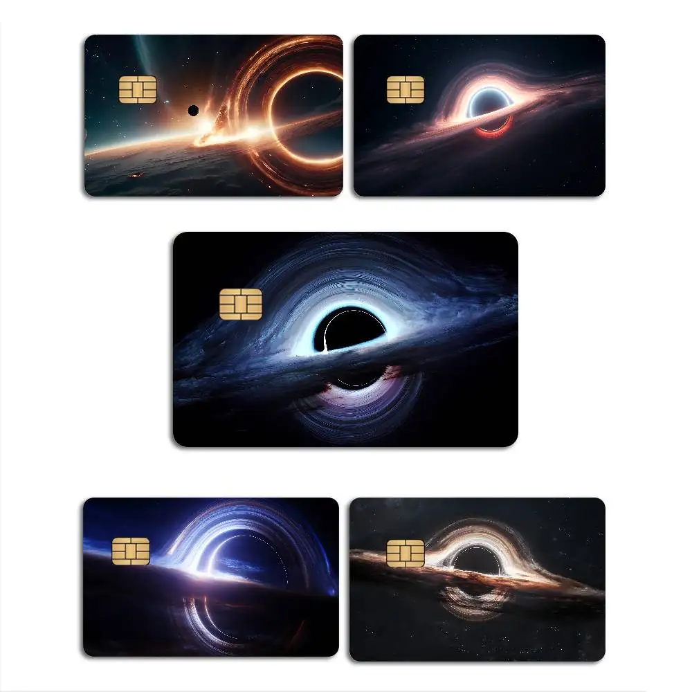 Cosmic Black Hole Anime Spend or Save Funny Shell On Off Ultra Thin No Fade Sticker Skin Cover Film for Debit Credit Card