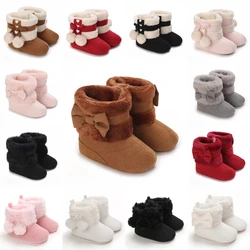 Rubber Non-slip Boots Winter Newborn Baby Cotton Booties Non-Slip Sole Toddler Boy Girl First Walkers Infant Warm Shoes Boots