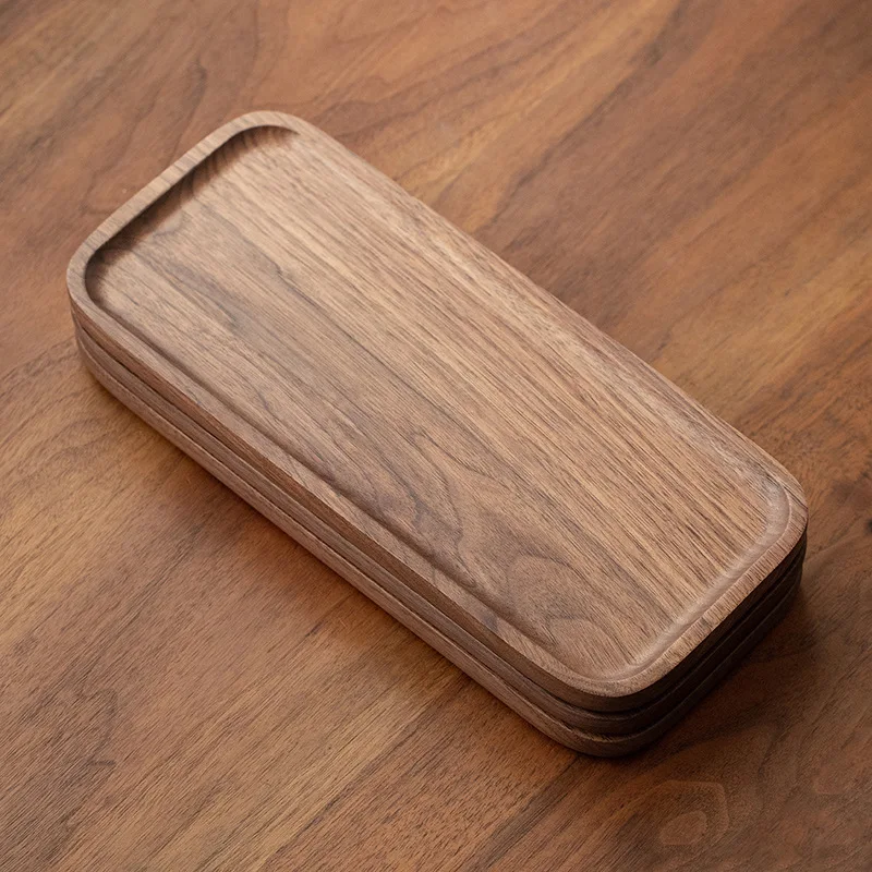 

Поднос для завтрака из цельного дерева, подставка для чашки из сухофруктов, бытовой орех, димсам, десерт, поднос для сервировки еды в западном стиле