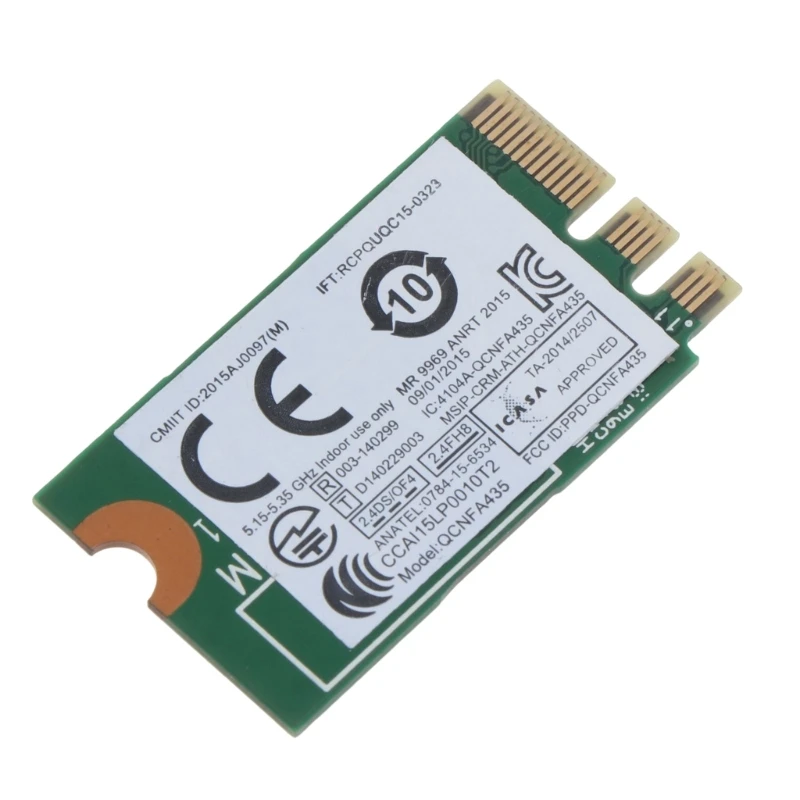 F3KE QCNFA435 2.4G/5GHZ Placa sem fio banda dupla 802.11AC Substituição para 310 510-15IKB E31 E470 E570 01AX709