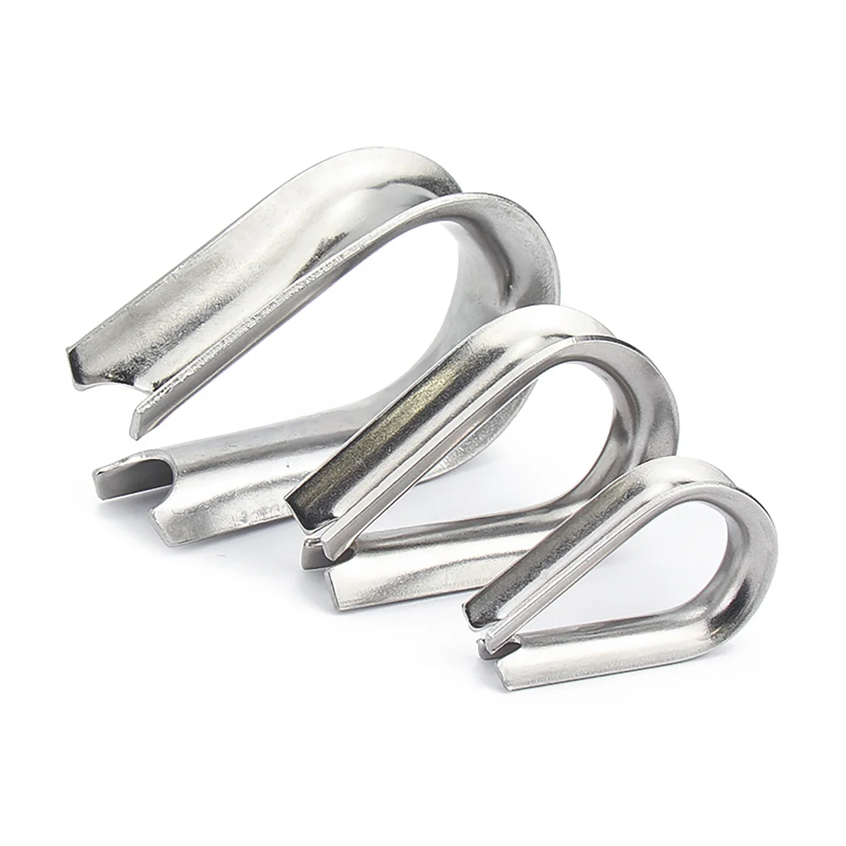 304 Stainless Steel Chicken Heart / Triangle Rust Prevention Corrosion Steel Wire Rope Protection Ring M2-M32