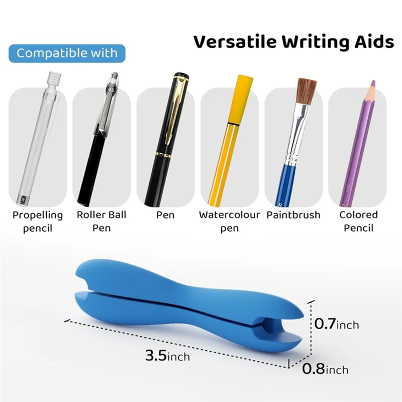 

6Pcs Pencil Grips For Kids And Adults Silicone Holders For Handwriting, Drawing, And Coloring, Ergonomic Dual-Head