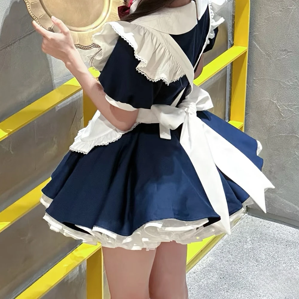 مجموعة الدمية ملابس الخادمة اليابانية الأسهم كوارث الرياح لوليتا فستان OP بقعة الشعر الثاني ملابس النساء #4