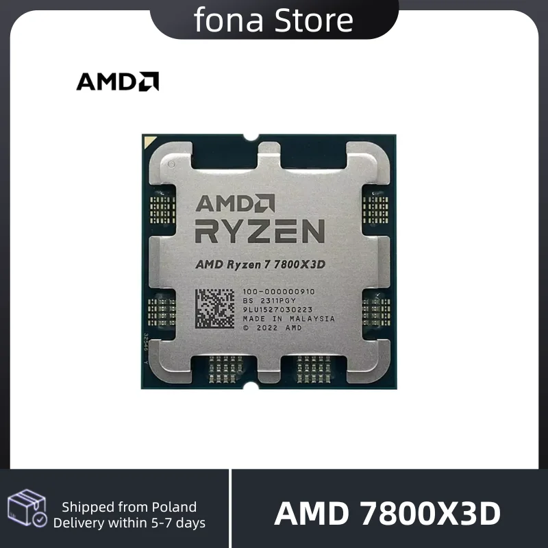 AMD RYZEN 7 7800X3D processeur de jeu CPU AMD R7 7800X3D 8 cœurs 16 threads 5NM 96M Socket AM5 sans ventilateur Cache de jeu chaud sans ventilateur