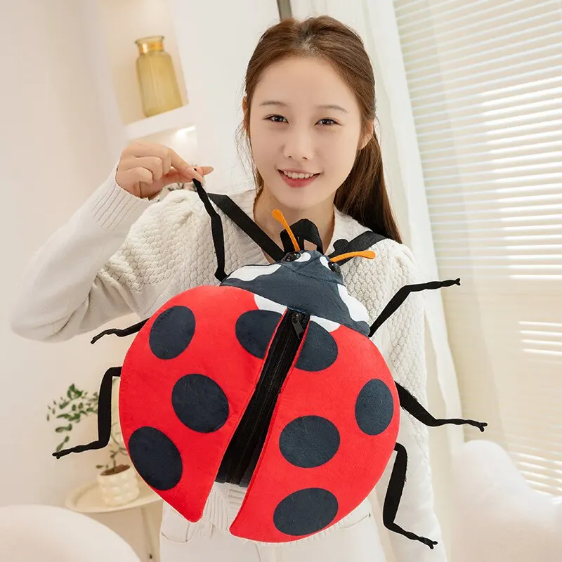 Insect Backpack for Kids - Personalized Rhinoceros Beetle Plush Doll Bag / Cute Cartoon Backpack Collectible Souvenir