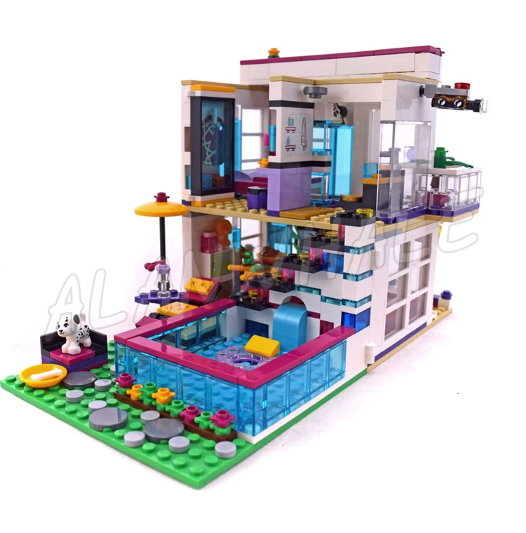 619pcs Friends Livi's Pop Super Star House Mixed 10498 Model Building Brick Blocks Children Sets Kids Sets Compatible with