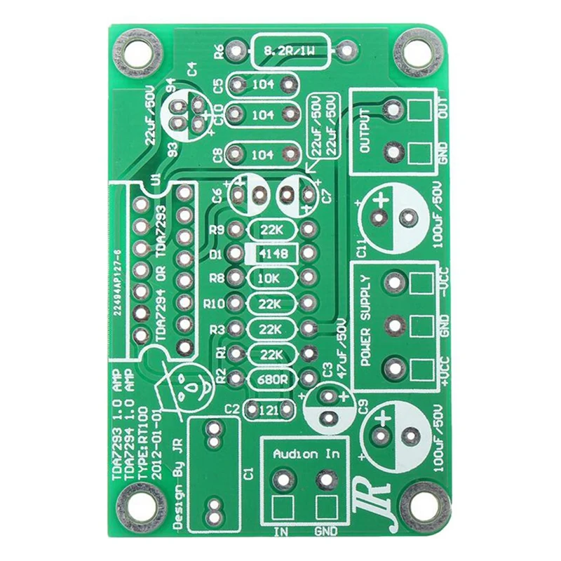 RISE-2X TDA7294 80W 100W Mono Audio AMP Amplifier Board DC30V-40V Kits Fit For TDA7293 Green