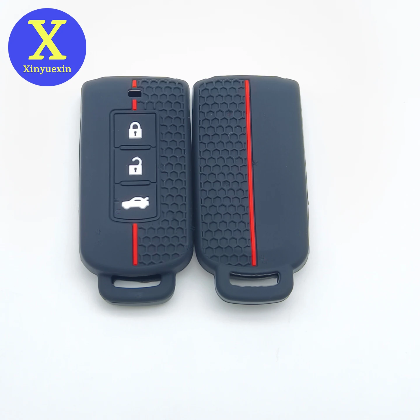 Xinyuexin Silicone Key Cover Case for Mitsubishi Lancer Pajero Outlander ASX Eclipse Cross Sport 3 Button Smart Shell 2 Pcs/lot