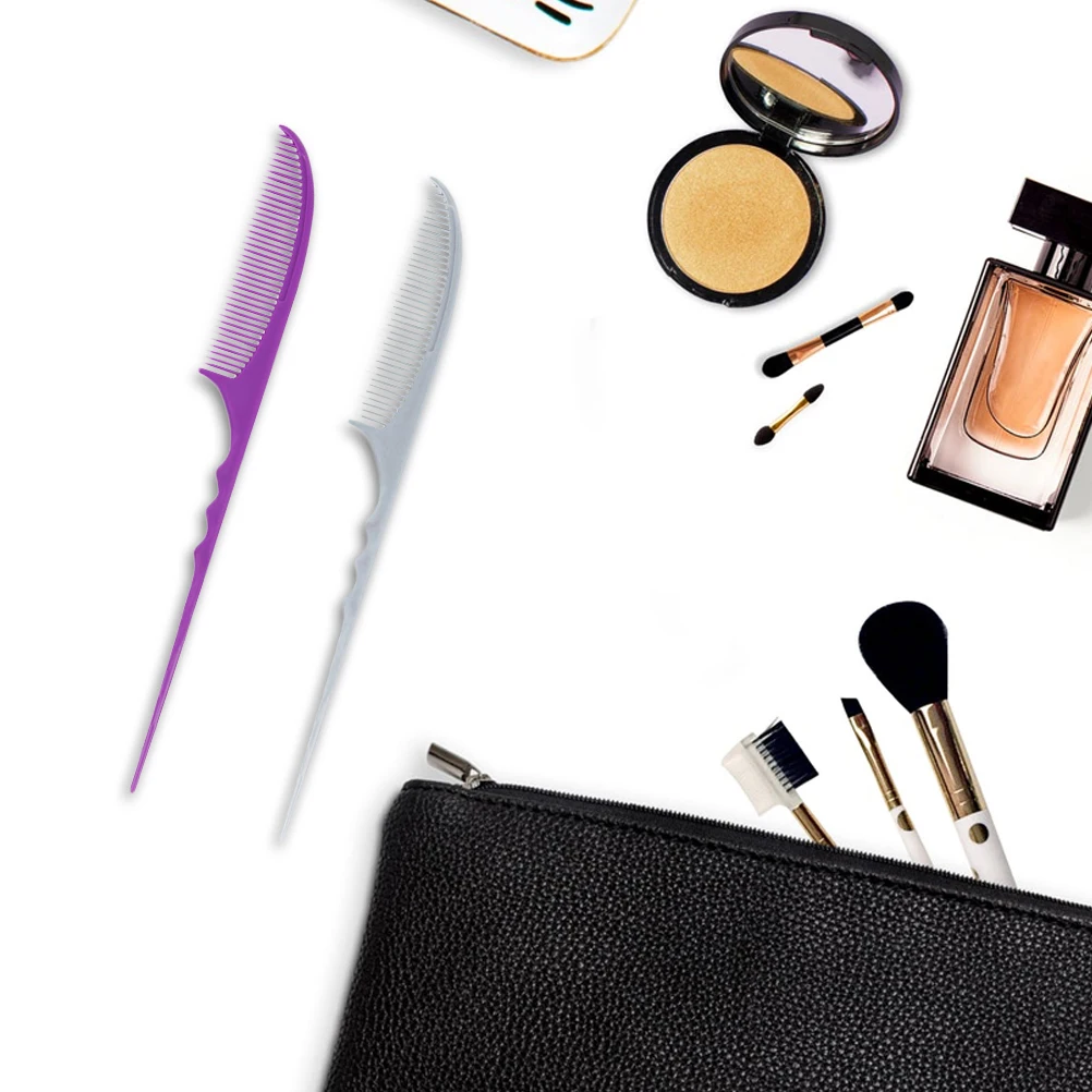 

2pcs Pintail Comb Carbon Fiber Material Fine Workmanship Salon Hair Parting Tool For Long Short Hair Women Styling Comb