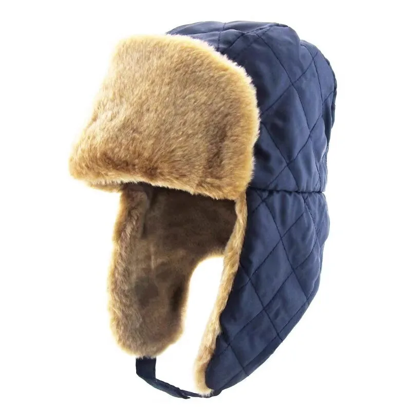 겨울 솔리드 어린이 모자 소년을위한 따뜻한 플러시 Ushanka 모자 소녀 Windproof 귀 플랩 머프 소프트 키즈 스키 모자