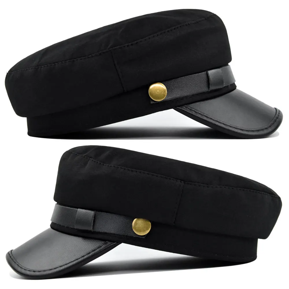 Chauffeur Hat for Men Women Classic Vintage Captain Hat Newsboy Cap Military Costume Hats Beret Cap