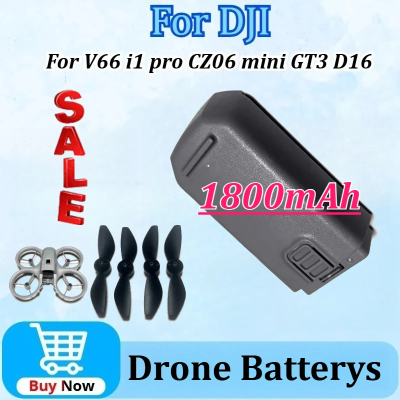 

Upgraded 3.7V 1800mAh Drone Battery for V66 I1 CZ06 Blade ULB Shells FPV Foldable Quadcopter Toys for DJI GT3 GPS 8K Battery