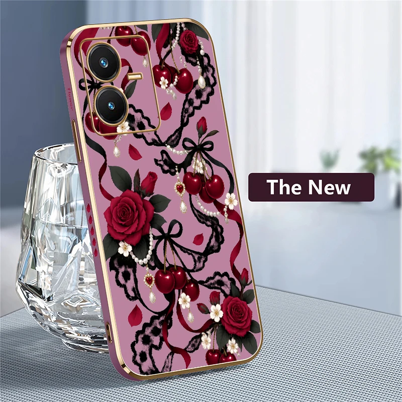 Rose Print Case For Vivo Y28 S - Vivo Y28 评论和价格